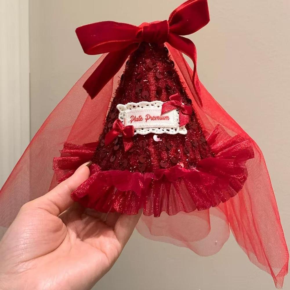 Acrylic Birthday Party Hat Mesh Princess Hair Accessory Sweet Party Hair Hoop Girls