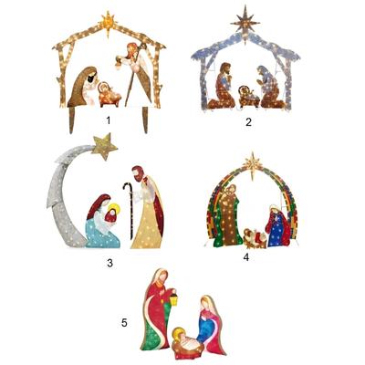 Nativity Scene Kid Nativity Statue Jesus Christmas Crib Figurines Miniatures Ornament Church Christmas Gift Home Decor