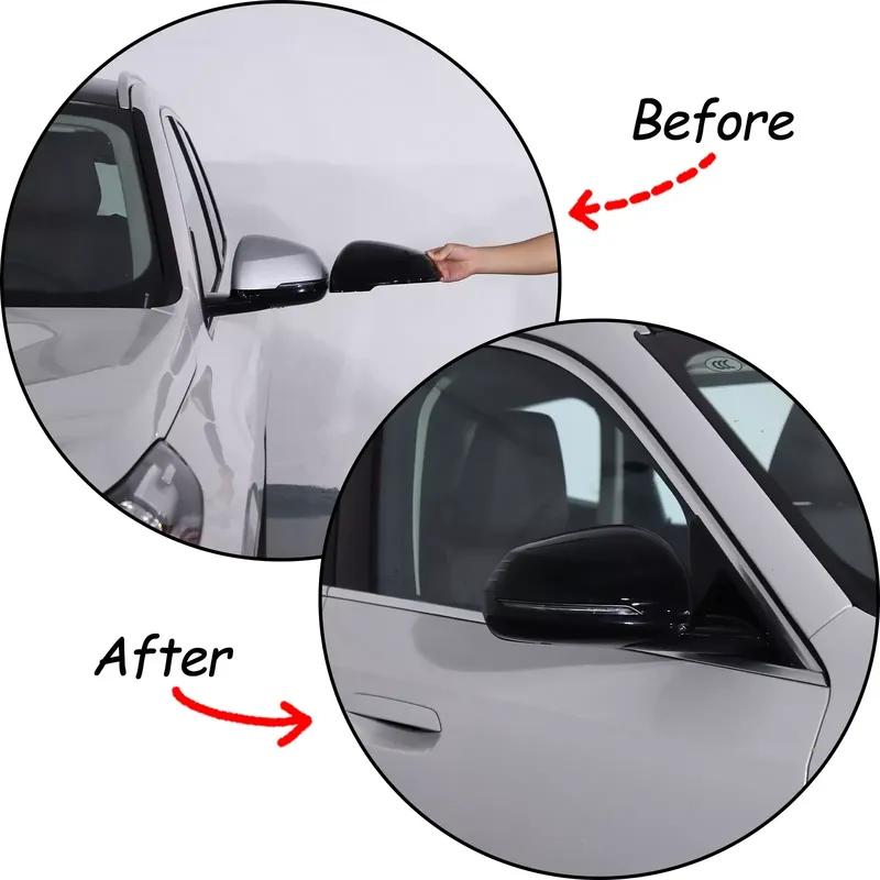 LHD For BMW X1 IX1 X2 IX2 U11 U12 U10  2024 Car Sticker Rearview Side Mirror Cover Wing Cap Exterior Door Case Trim Carbon
