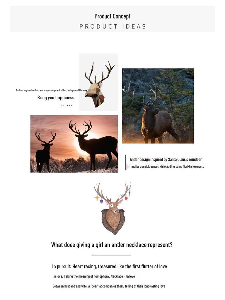 Trendy 925 Sterling Silver Deer Pendant Necklace - Perfect Christmas/Birthday Gift for Women