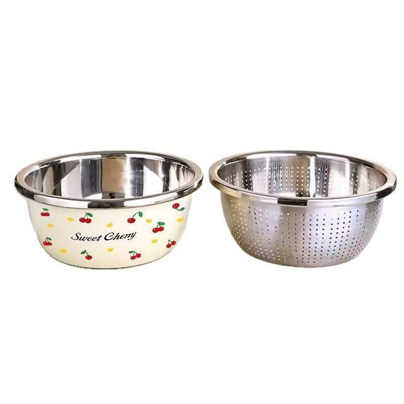 Handon Stainless Steel Mixing and Draining Basin Set