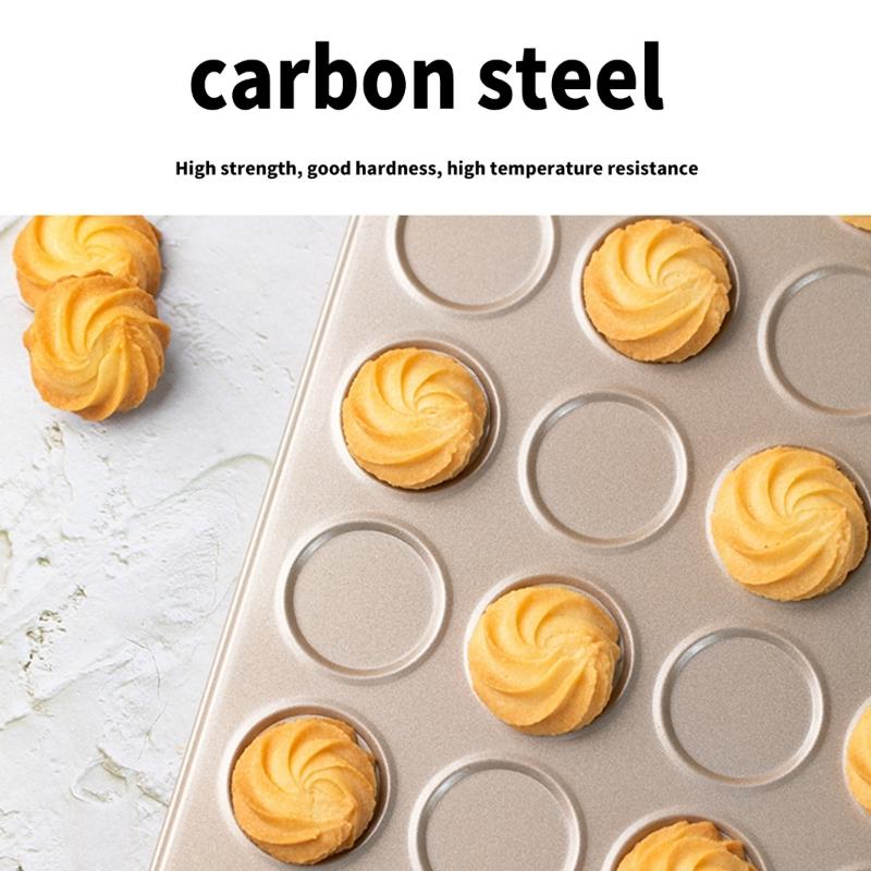 Effizientes Antihaft-Macaron-Blech Professionelle Macaron-Keksformen mit 30 Mulden Tragbare Backformen für einfaches Backen