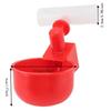 10 Sets Easy to Clean PP Chicken Waterer Cups Red Durable Poultry Drinking Bowl Automatic Filling Waterer For Quails