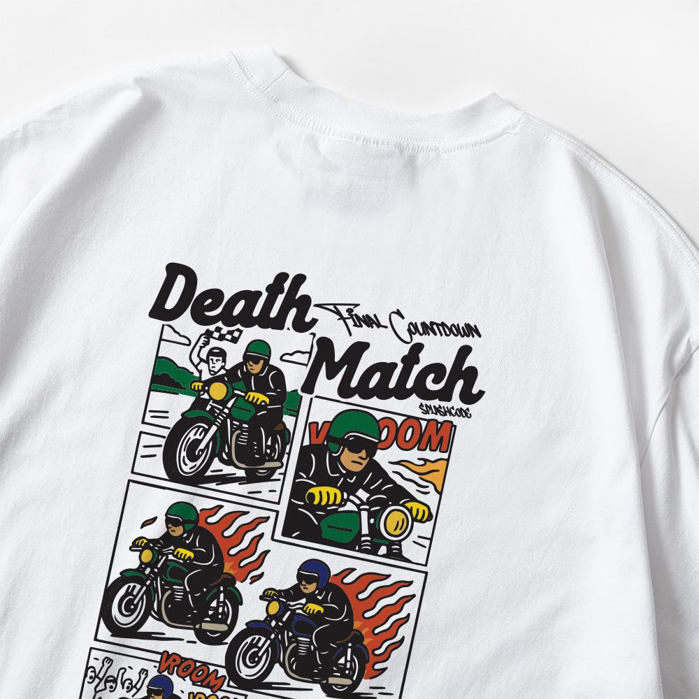 Seupeullaesikodeu Long Sleeve White - Death Match Cartoon