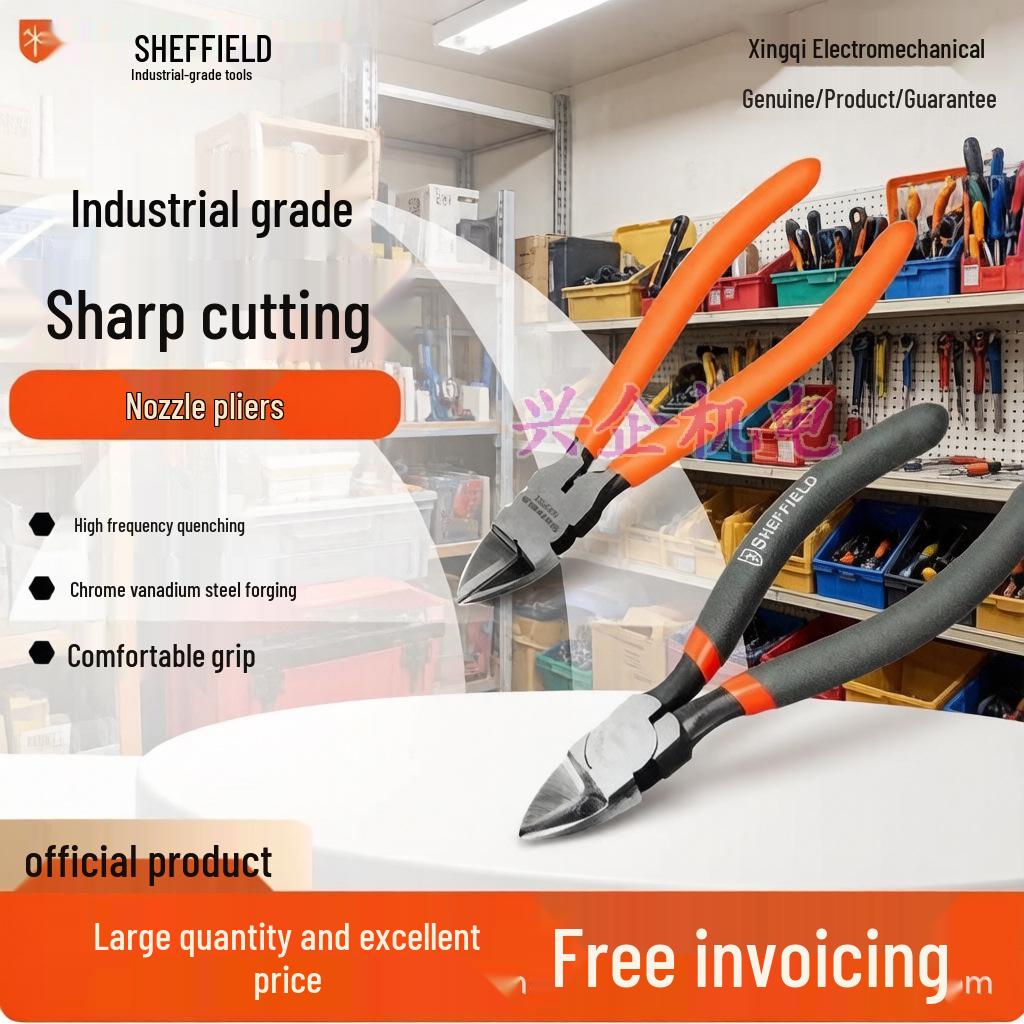Steel Shield S035052 Sprue & Gate Trimmer - Mini Angled Side Cutter Pliers, 5 /6 Cutting Pliers Hemp Handle 4.5 Inch Side Cutter-S035003