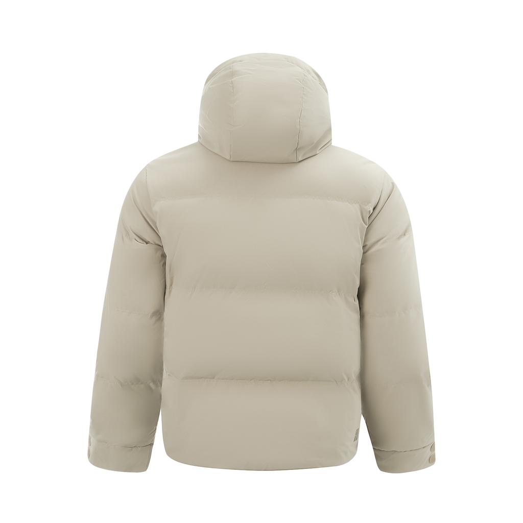 Li Ning CF Suo Solid Color Fashion Zip Hooded Versatile Casual Down Jacket Men Outerwear AYMV529-3