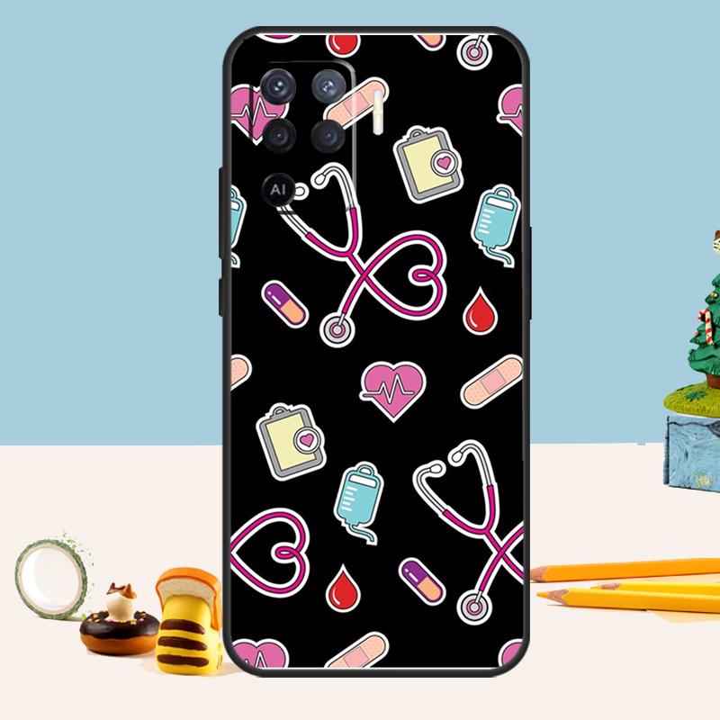 Medical Medicine Case For Oppo A98 A78 A58 A18 A38 A74 A94 A54 A15 A17 A57 A6 A5 Pro A16 A76 A96 A40 A60 A80