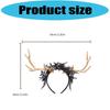Enormous Reindeer Antlers Headbands For Holiday Incidents Soft Stretchable Fabric Design Family Costume Accessory Christmas Halloween Party Essential