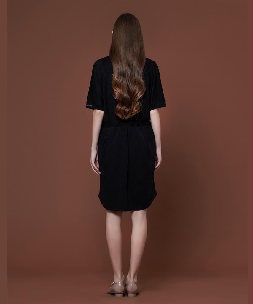 Jihui Black Dressy Dress (Linen)