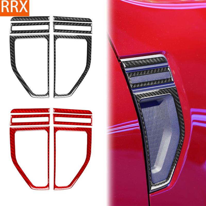 For Ford Maverick -2025 Real Carbon Fiber Sticker Side Fender Vent Panel Trim Cover Car Accessories Exterior Decorative