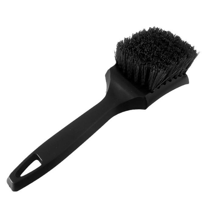 Black Hard Bristle Tire Cleaning Brush - Stain Removal Car Detailing Tool
