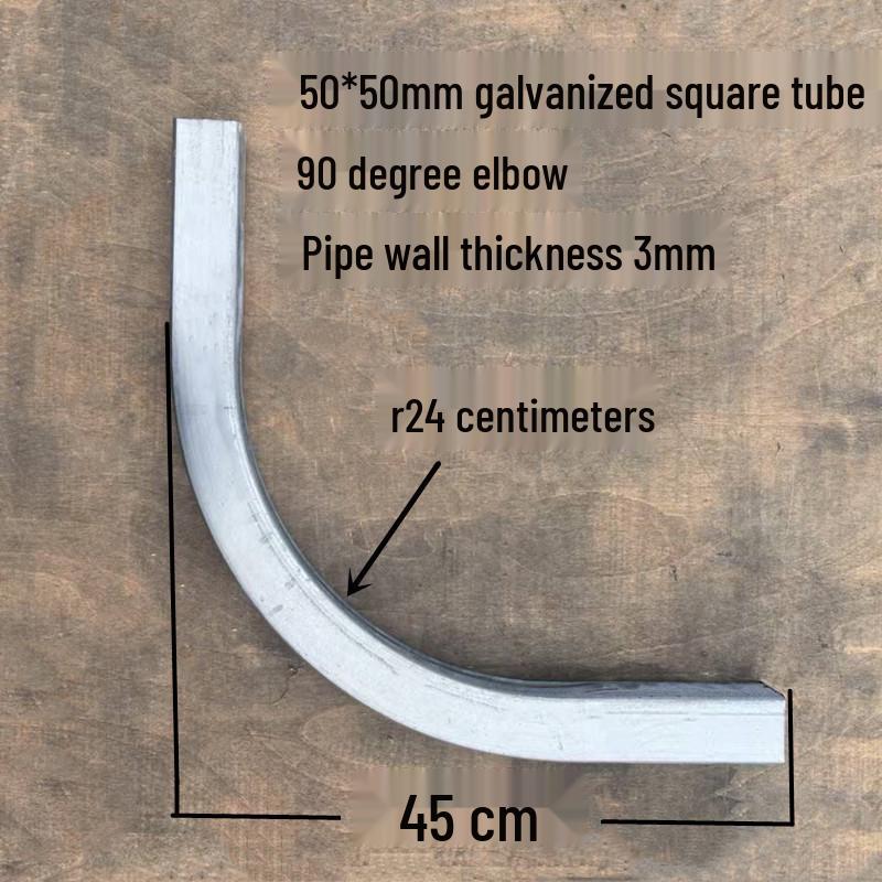 Pozinkovaný 90° kolenový držák pro čtvercovou trubku pro svařování
