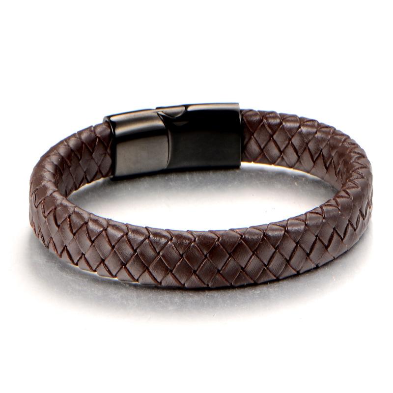 Simple Korean Version of Fashion Trendy Jewelry Men's Japanese and Korean Bracelets, Leather Rope Woven Hand Rope Jewelry