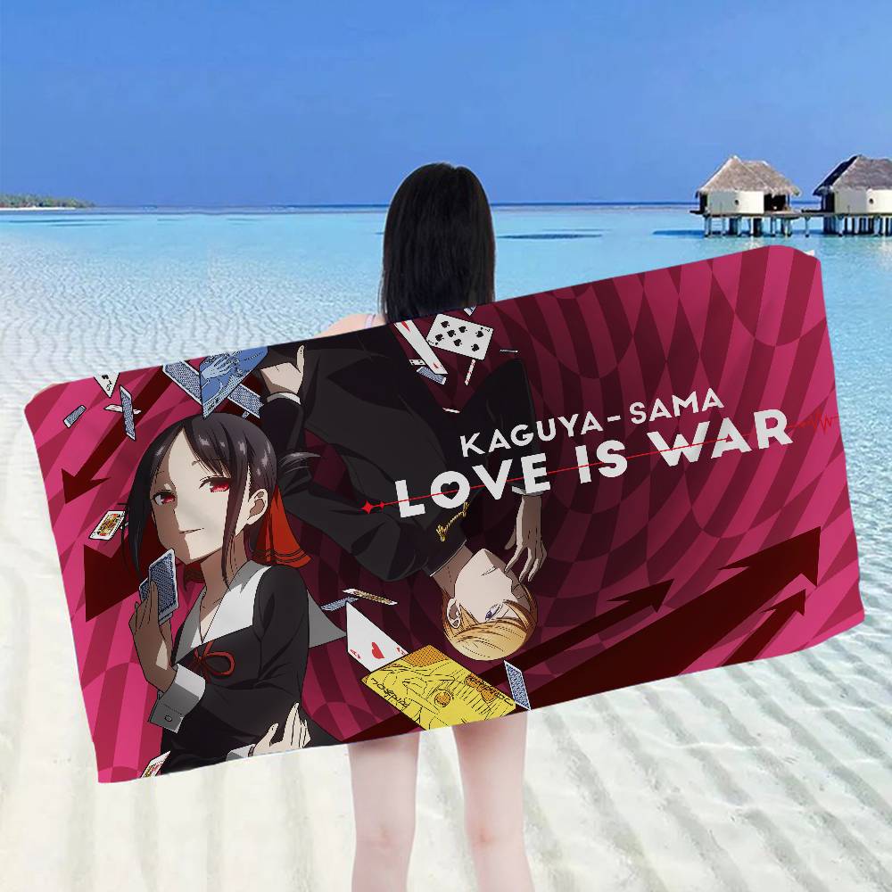 Anime K-Kaguya-Sama Love Is WarS Microfiber Beach Towel Absorbent Quick dry Soft Yoga Swimming Resort Mountain Climbing Towel