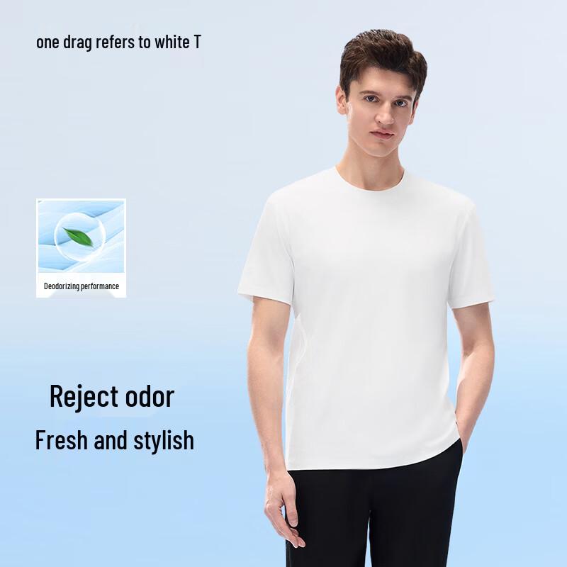 

Thumb White Fragrant Deodorizing Pure Cotton Crew Neck T-Shirt 3XL