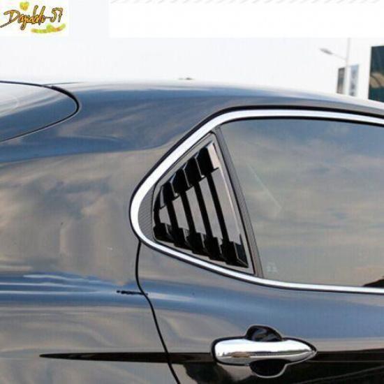 For Toyota Camry 2018- Bright Black Rear Window Louver Cover Side Vent New