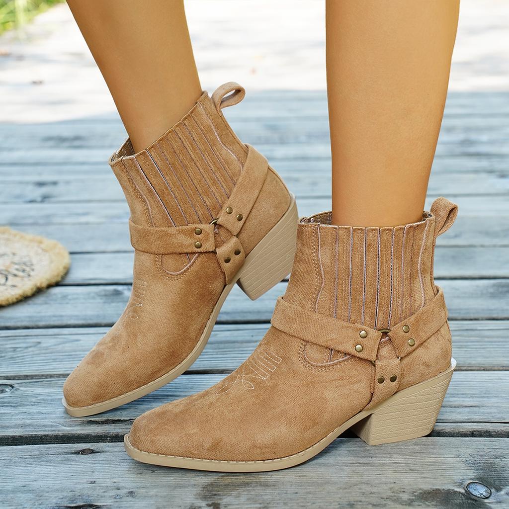 Women Ankle Boots Luxury High Quality Dress Shoes Women Outdoor Elegant High Heels Shoes Designer Chelsea Boots Women