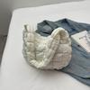 Korean Style Cloud Pleats Cotton Jacket Bag for Girls - Versatile Large Capacity Dumpling Shoulder Handbag