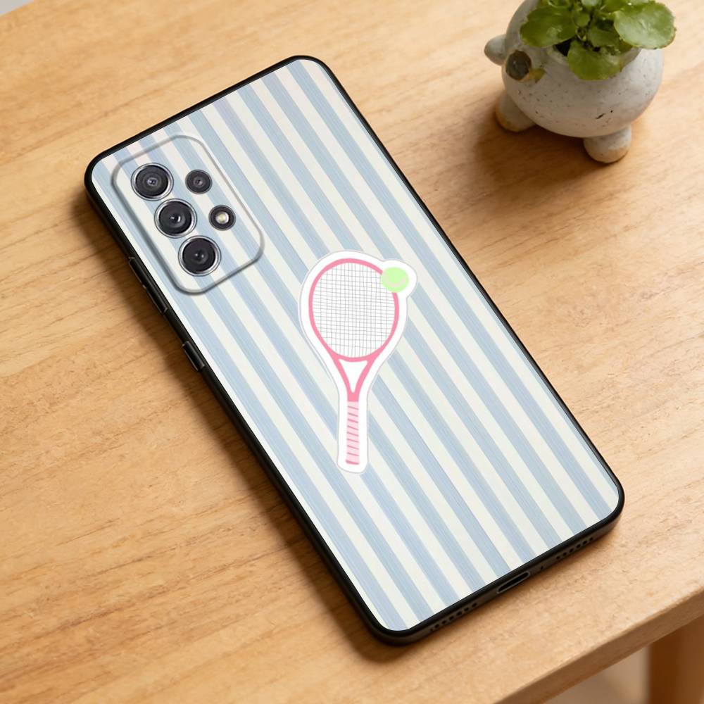 Tennis  Phone Case For Samsung Galaxy A73,21,22,32,71,53,52,51,80,5G Soft Black Cover
