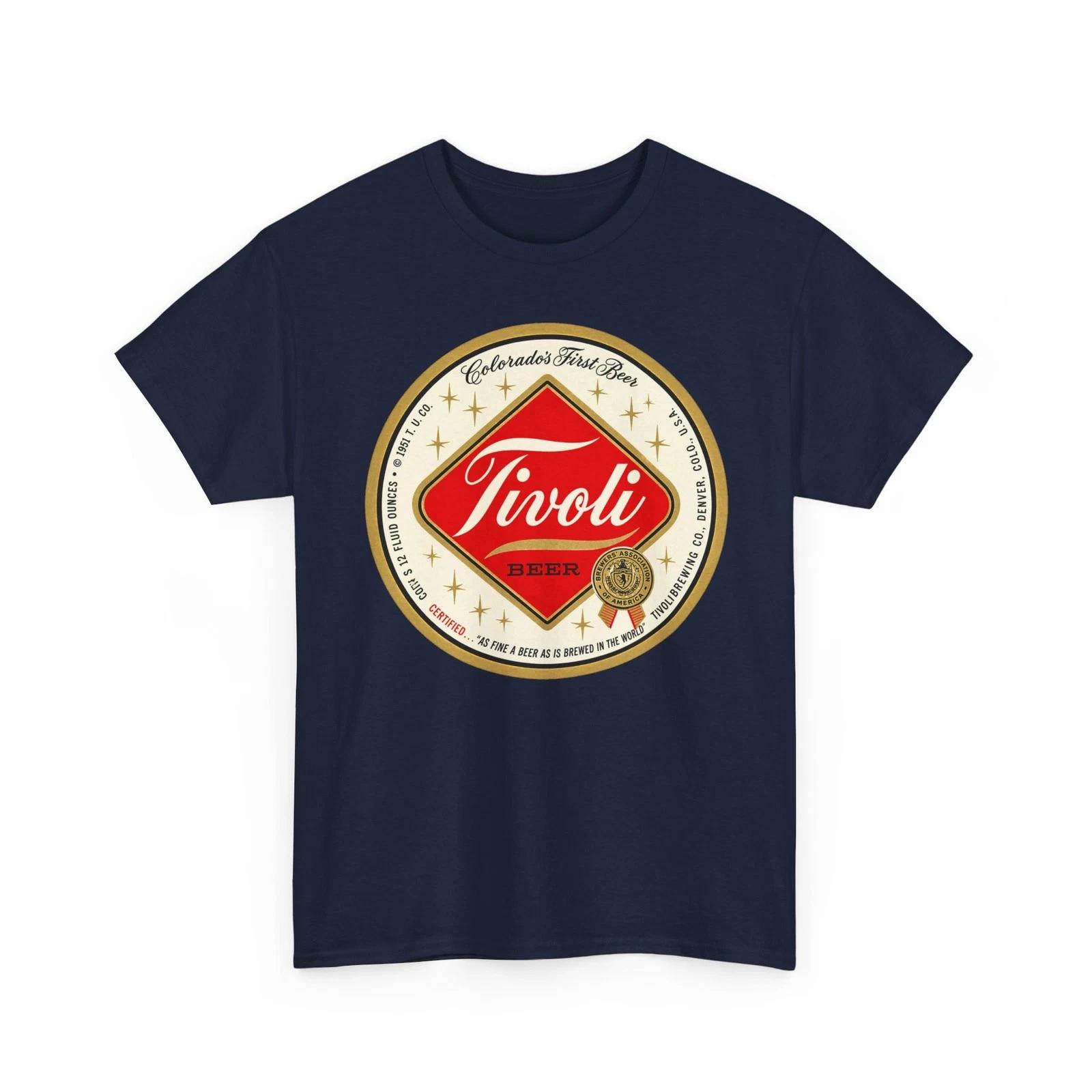 Tivoli Beer Label Colorado s First Beer Denver CO Retro Breweriana T-Sirt L