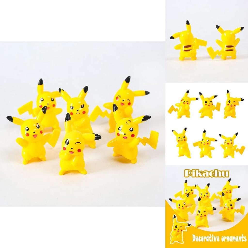 Adorable Pikachu Cartoon Anime Figure Model Doll Set Perfect For Cake Decoration And Gifts