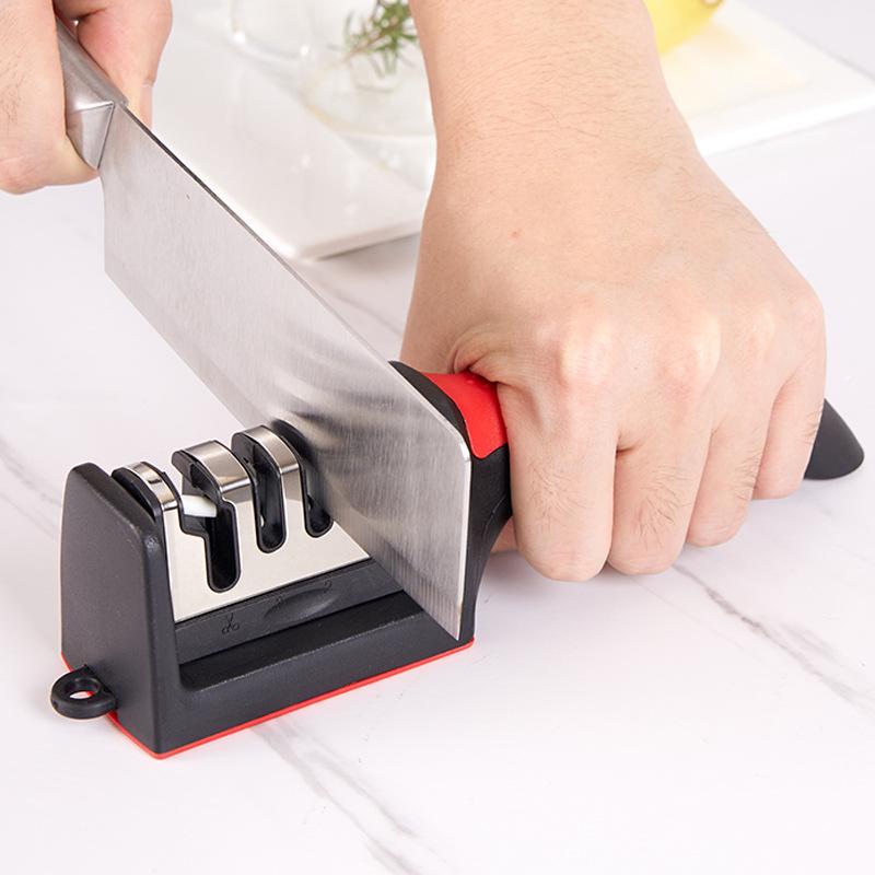 Multipurpose Handheld Kitchen Knife Sharpener with Quick 3-4 Stage Grinding