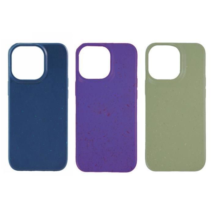 Coque biodégradable - iPhone 15 Pro Max - Violet - Écologique - Paille de blé