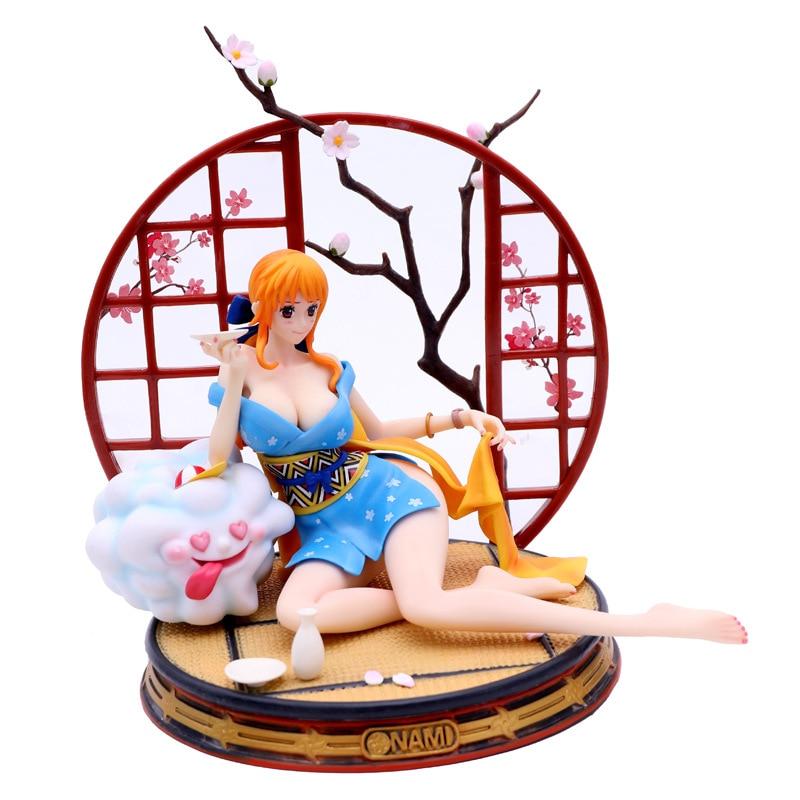 Wano Country Kimono Nami Action Figure 26cm Model Anime Prototype Statue Collection Toy Desktop Decoration Figma
