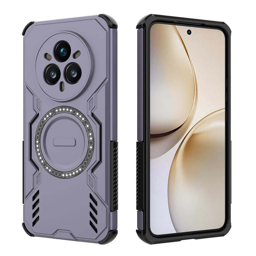 Hard Magnetic Phone Case For Realme 14 5G/Realme 14Pro Plus 5G  Dual-Layer Heavy Duty TPU+PC Shockproof Cover For OPPO K12S