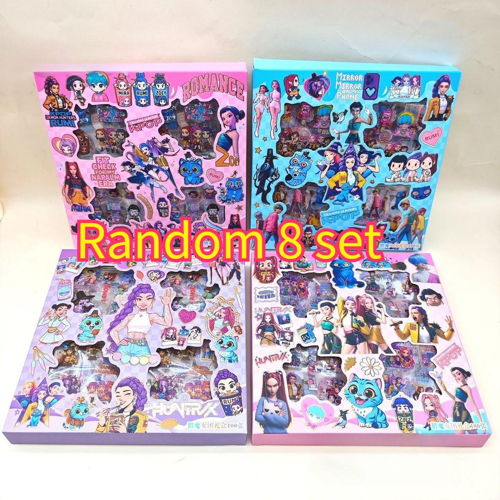 100 Stück/Set Cartoon Dämonenjäger Anime Aufkleber Dekorativ Rumi Mira Zoey Gitarre Notizbuch Gepäck DIY Wasserdicht Kinder Geschenke