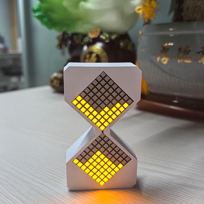 DIY Digital Hourglass Birthday Gift Toys Game Kids Cyber Hourglass Electronic Hourglass Cyber Style Sense Of Technology Glow белый
