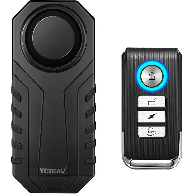 Wsdcam 113DB Bike Alarm Wireless Vibration Motion Sensor Waterproof Motorcycle Alarm With Remote