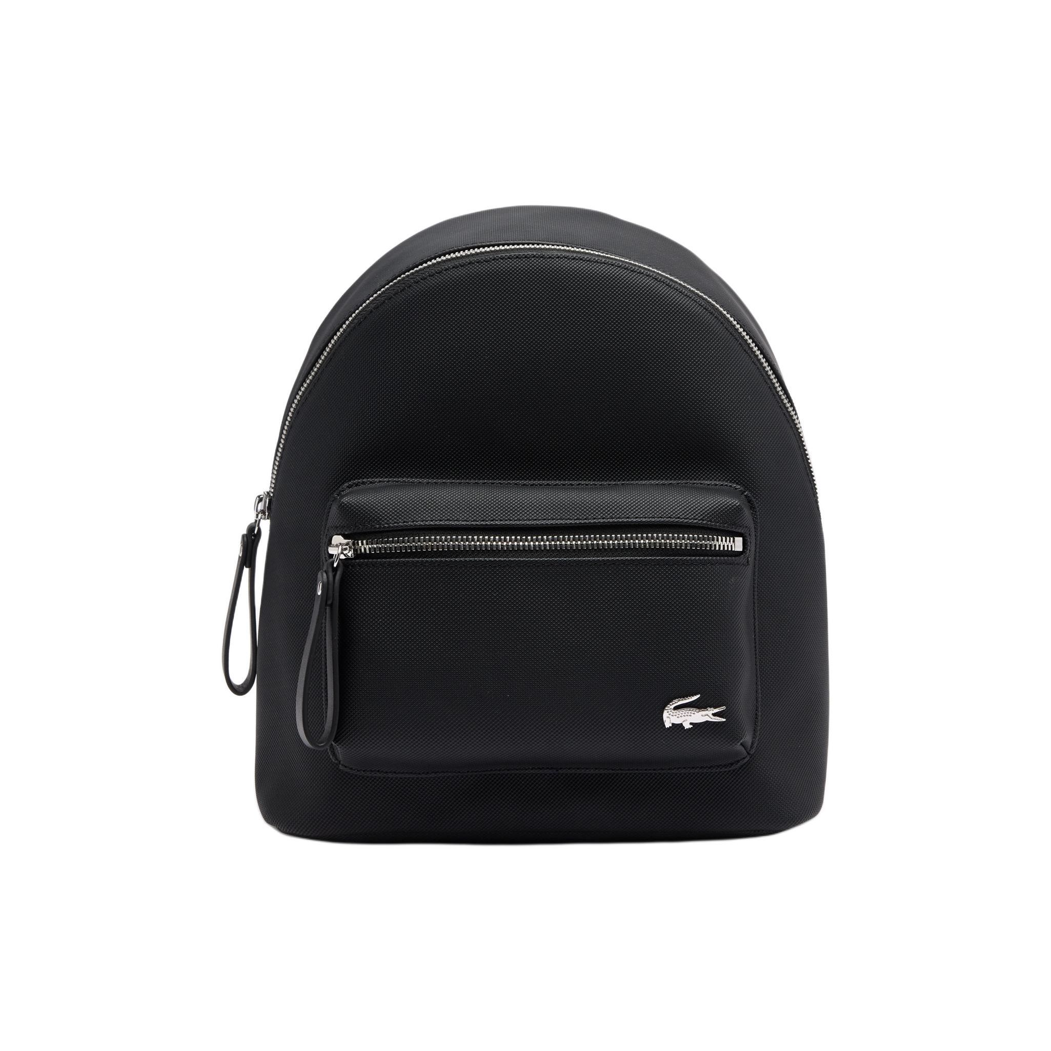 

Lacoste Fashion Textured Casual Classic Coated Polyester Backpack Women backpack Black NF4372DB000 Black