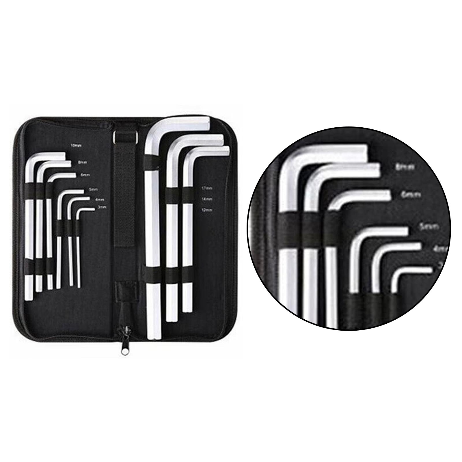 

Набор шестигранных ключей 9/10 шт., шестигранные ключи 3/4/5/6/8/10/12/14/17/19 мм шестигранные ключи L-образной формы, хром-ванадий 10