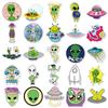 50 Cartoon Alien Stickers: Trendy, Waterproof Decorations for Laptops, Diaries, Cars