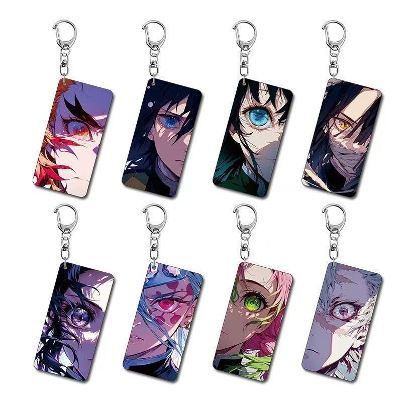 Colgante Llavero Anime Demon Slayer Kimetsu No Yaiba Kamado Tanjirou Doble Cara HD Colgante de Bolsa Regalo Para Fans Accesorios Cosplay Regalo de Joyería