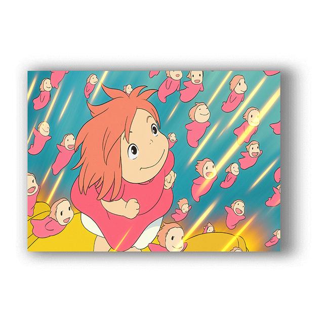 Klasický kreslený film Japonské anime Ponyo na útesu Malba na plátně do obývacího pokoje Dekorace dětského pokoje Domácí dekorace Bez rámu