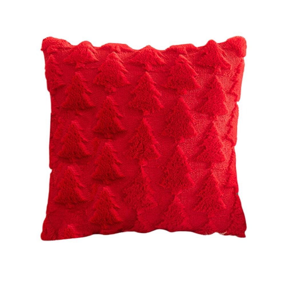 3D Pattern Pillow Case Christmas Tree Cushion Cover Christmas Plush Pillowcase  Living Room/Office