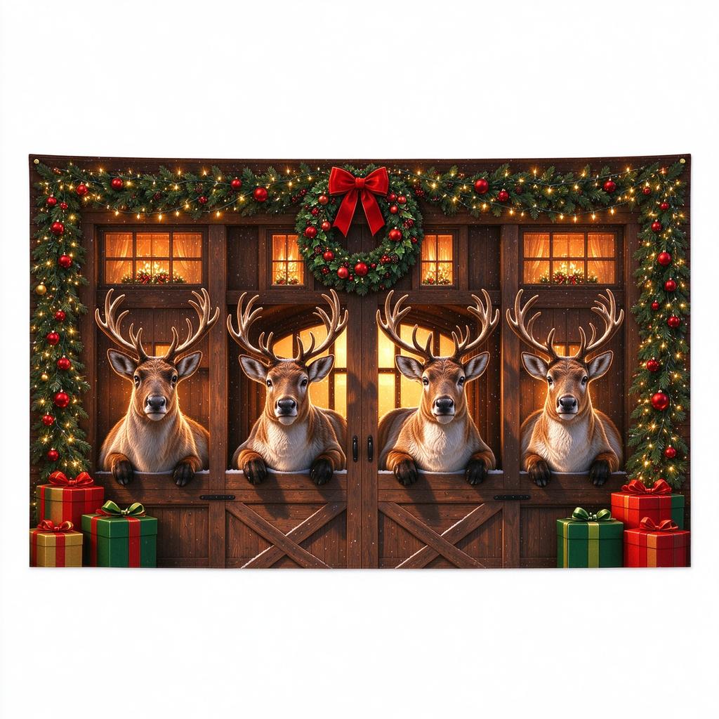 Christmas Door Cover, 189 84 Inch Holiday with and Design