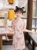 2026 Neuer Stil Mädchen Sommer Katze Druck Qipao: Prinzessinnenkleid im chinesischen Stil