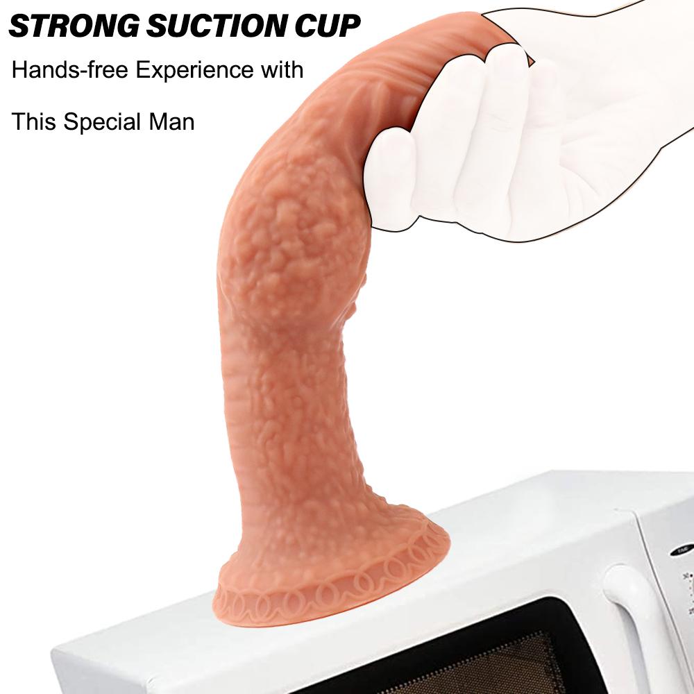 Großer doppelschichtiger Dildo aus Flüssigsilikon mit Kieselgel, strukturierten Adern und doppelter Dichte für lebensechte Empfindungen – wasserdichtes Design
