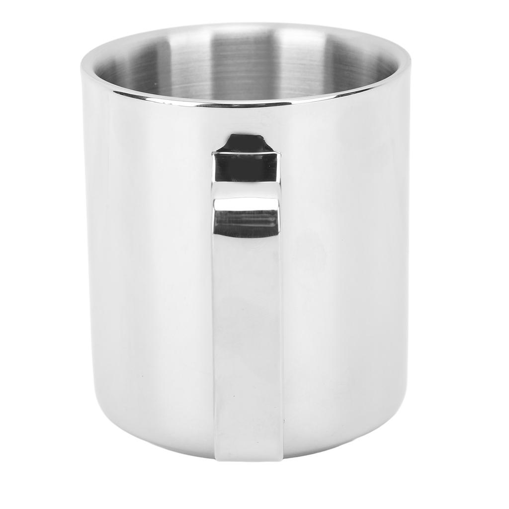 Becher 304 Edelstahl Doppelwandig Isoliert Verbrühsicher Verdickter Kaffeebecher für Trinkwasser L Größe 350ml