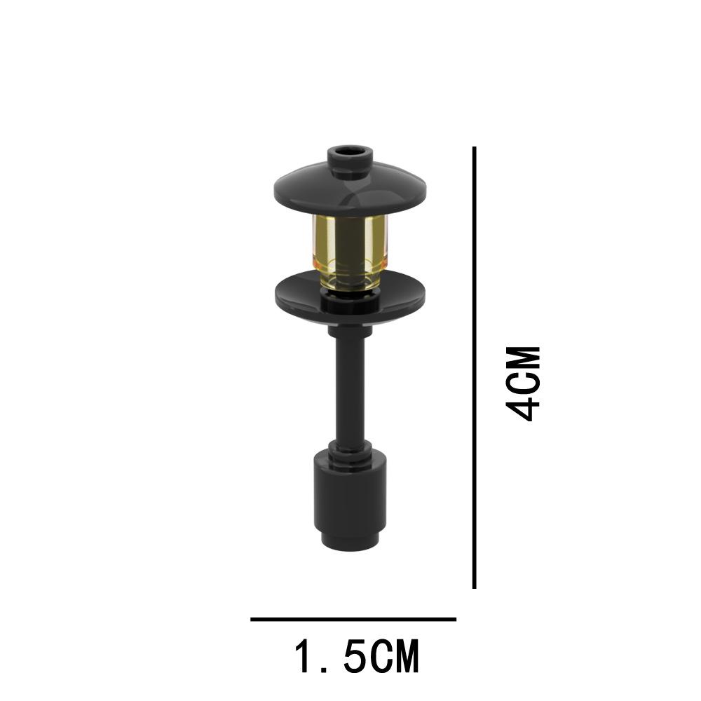 

Сборка строительных блоков Хэллоуин Ретро Средневековая сцена Придорожные фонари Серия освещения Украшения
