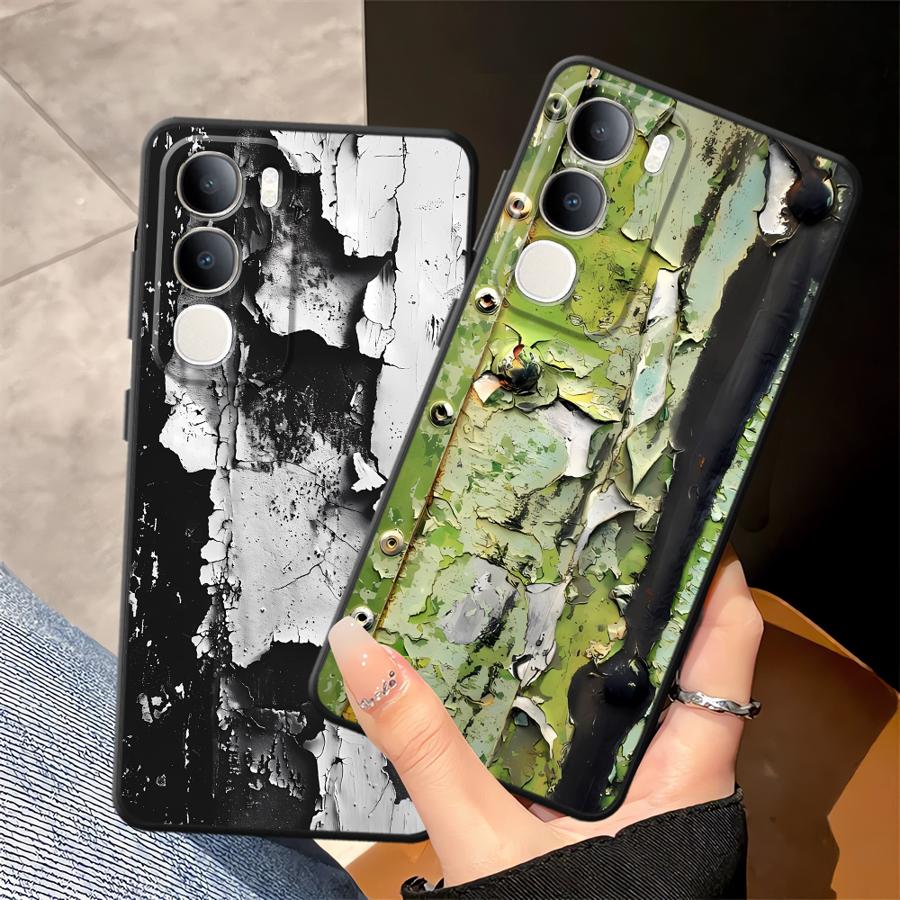 Phone Cover Case for Vivo Y50 Y95 V25 V30 Y51S Y78 V29 Y71 Y91 Y53S Y52S Y93 V27 V21E V23 Y75 Y81 Fashion Rust