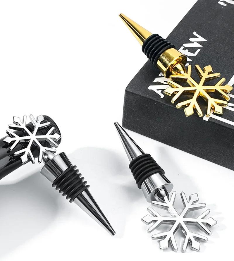 Snow Wine Bottle Stoppers Wine Storage Twist Cap Sealing Plugs Wine Gifts Bar Tools Kitchen Tools Gadgets for Christmas Party