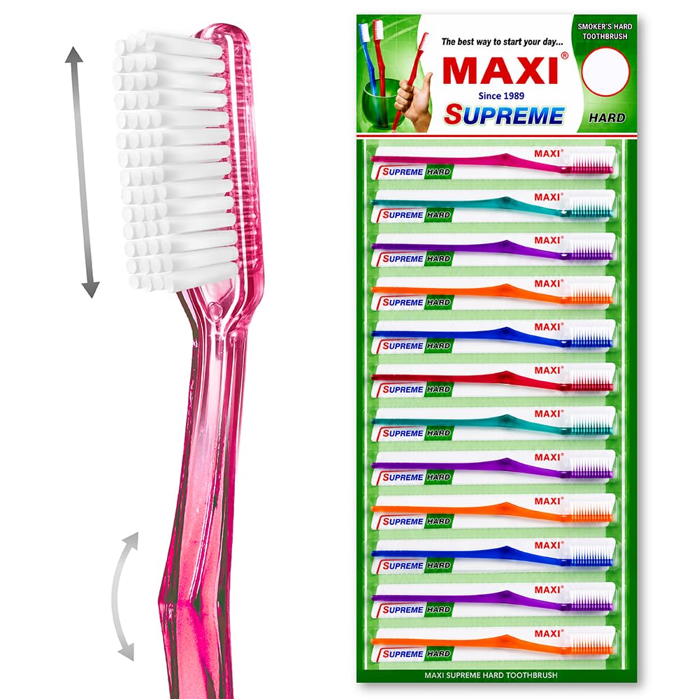 Maxi Supreme Hard Bristle Toothbrush For