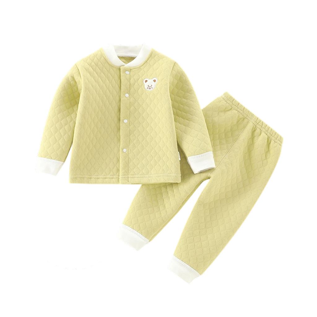 Children's  Fleece-Lined Thermal Underwear Set,  Seamless Clothes, Suitable For Medium And Large Children