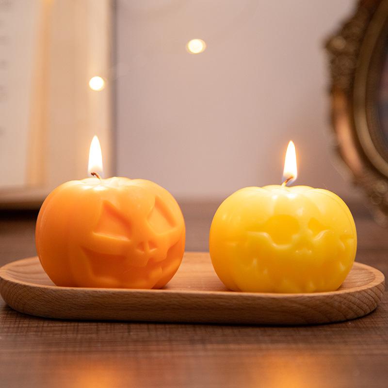 Halloween Creative Pumpkin Candle Mold Christmas Gift Candle Soap Making Mold Kitchen Cake Chocolate Baking Mold Handmade DIY