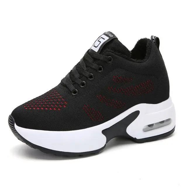 

Новые спортивные туфли на платформе, дышащая повседневная обувь, модная женская обувь все выше и выше. 34