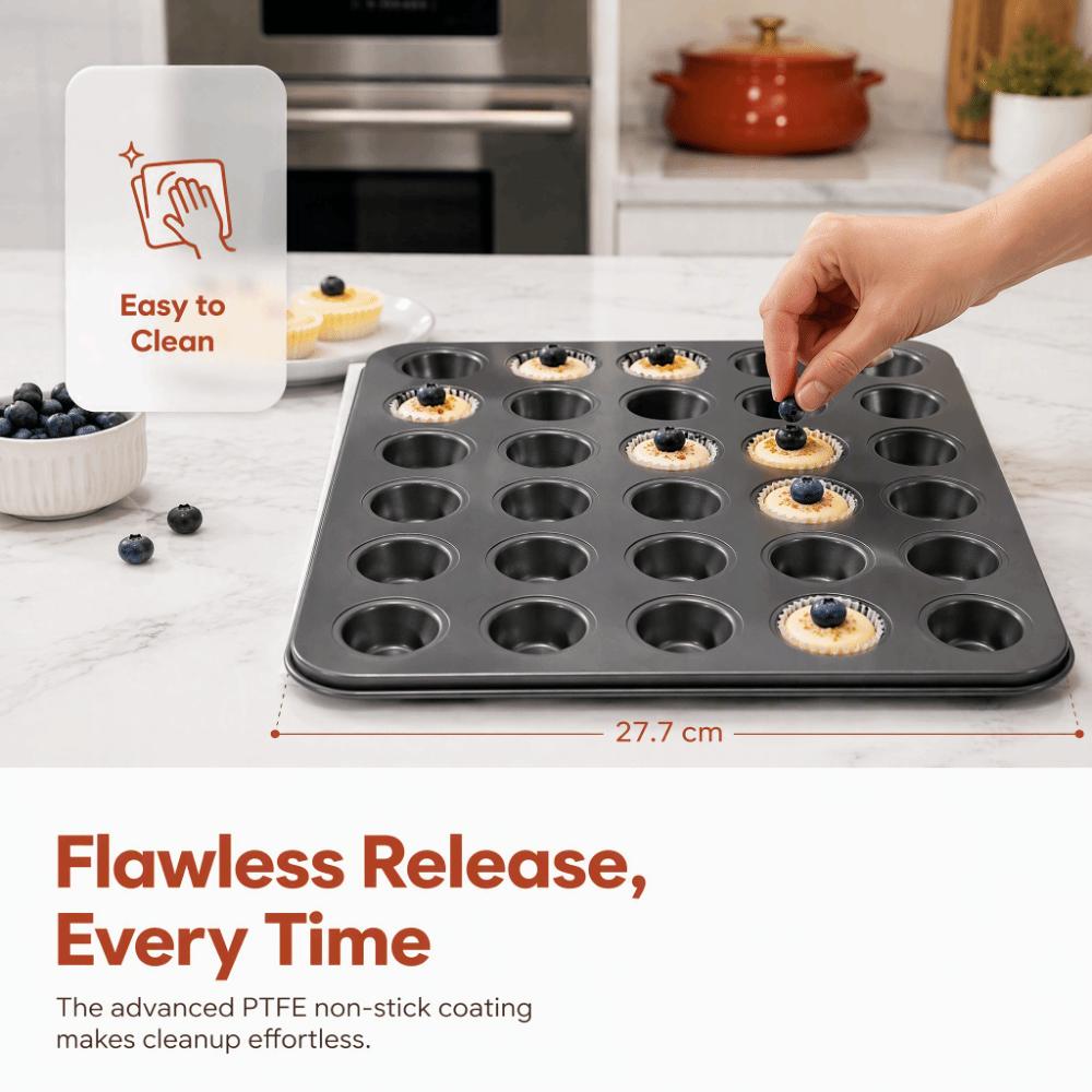 PTFE Nonstick Coating Mini Muffin Pan Carbon Steel Mini Tart Pan Baking Cakes Bread